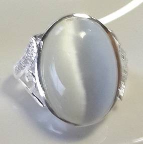 Attractive and Shinny Ring with  20*5 mm Handmade Opal  #Size 8