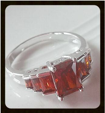 Marvelous   00.2 Ct Natural  Blood Red Garnet Ring #Size 9