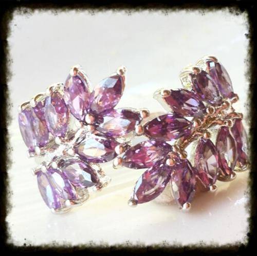 Fashionable - New Arrival - Amethyst Set in 925 Silver Ring #Size 9 or 10