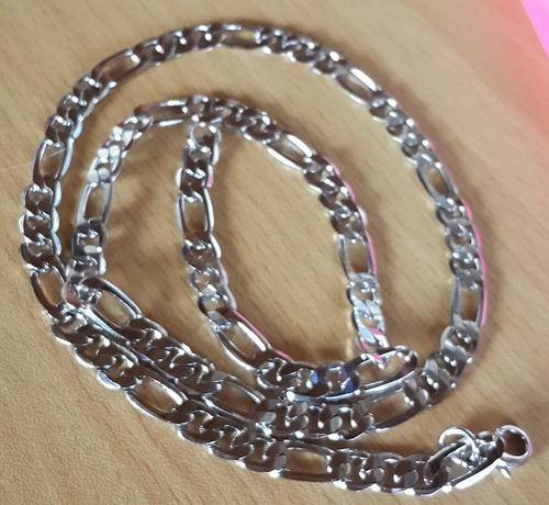 -- Stylish -- 6mm  925 Burnish Silver Figaro Unisex Neck Chain