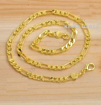 --45cm-- Unisex 18ct Yellow Gold Filled Imported From Dubai Chain