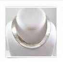 Vintage -- Genuine -- Large 925 Sterling Silver Collar Necklace 12.5 mm