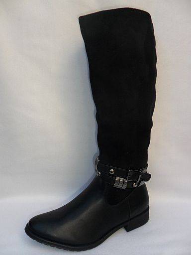 Ladies Boots with Suede-Look Leg - Sizes 3, 4, 5, 6, 7, 8