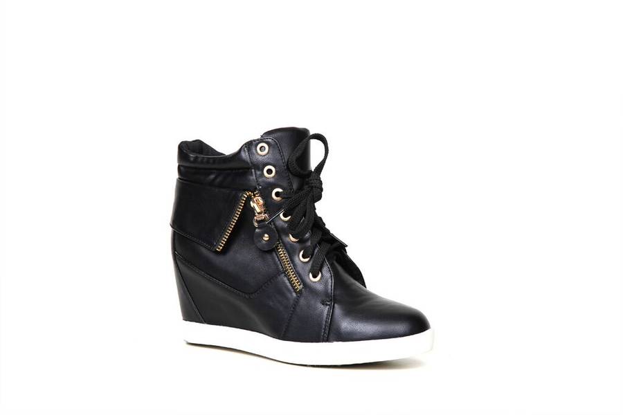 * Wedge Sneakers * MISS BLACK - Appel Black Sizes 3, 4, 5, 6, 7, 8