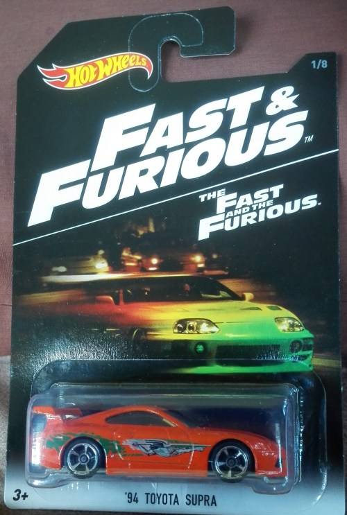 Diecast Hotwheels Fast & Furious '94 Toyota Supra(orange)