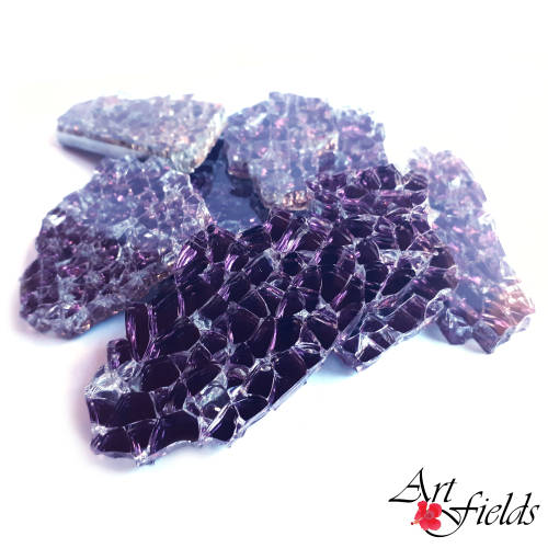 Gem Mosaic Glass 6mm- Purple Sapphire, 150g