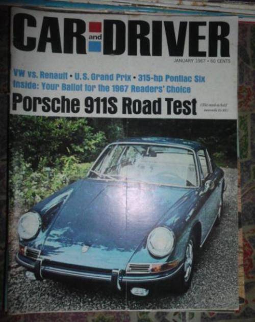CAR AND DRIVER MAGAZINE JANUARY 1967  -VINTAGE CARS