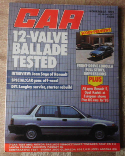 CAR MAGAZINE NOVEMBER 1984 -VINTAGE CARS
