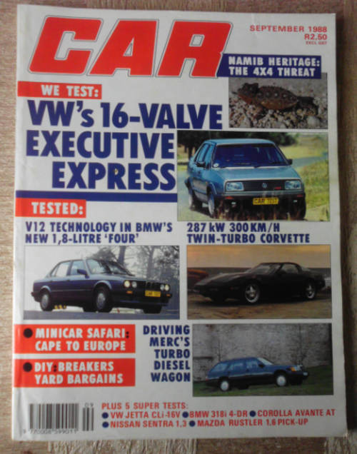CAR MAGAZINE SEPTEMBER 1988 -VINTAGE CARS