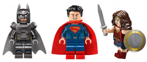 Justice league, Batman, Superman, Wonder-women minifigure set
