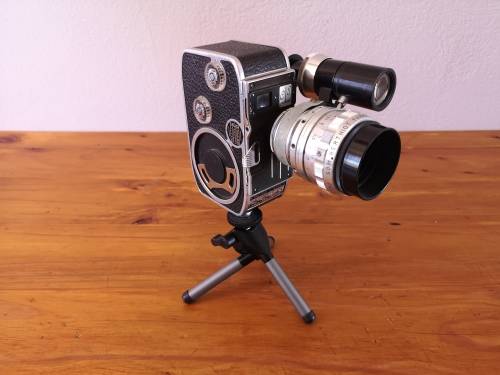 Paillard Bolex C8 cine camera with accessories
