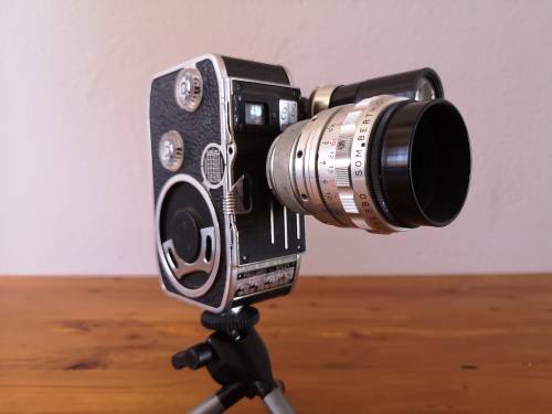 Paillard Bolex C8 cine camera with accessories