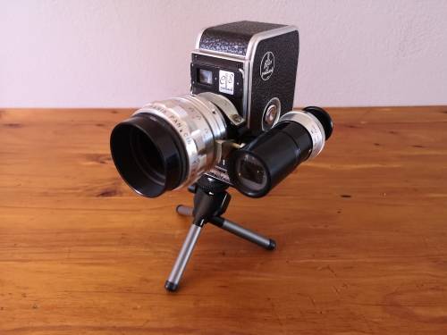 Paillard Bolex C8 cine camera with accessories