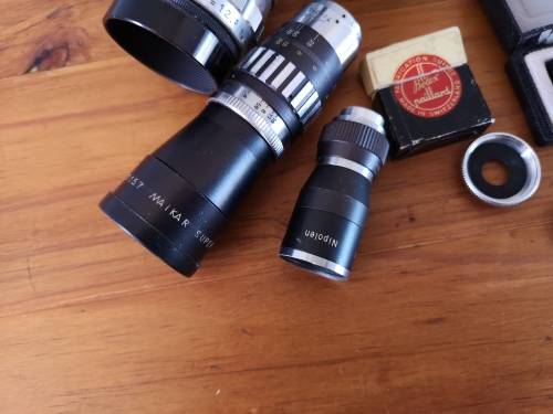 Paillard Bolex C8 cine camera with accessories