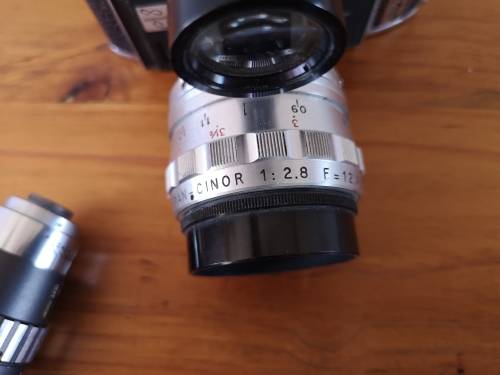 Paillard Bolex C8 cine camera with accessories