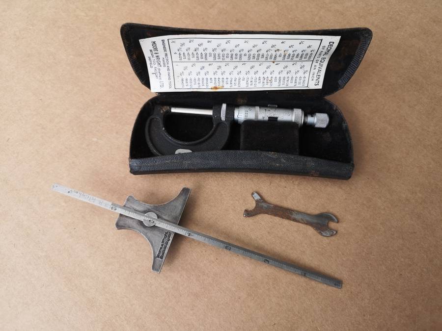 Moore & Wright micrometer and depth gauge