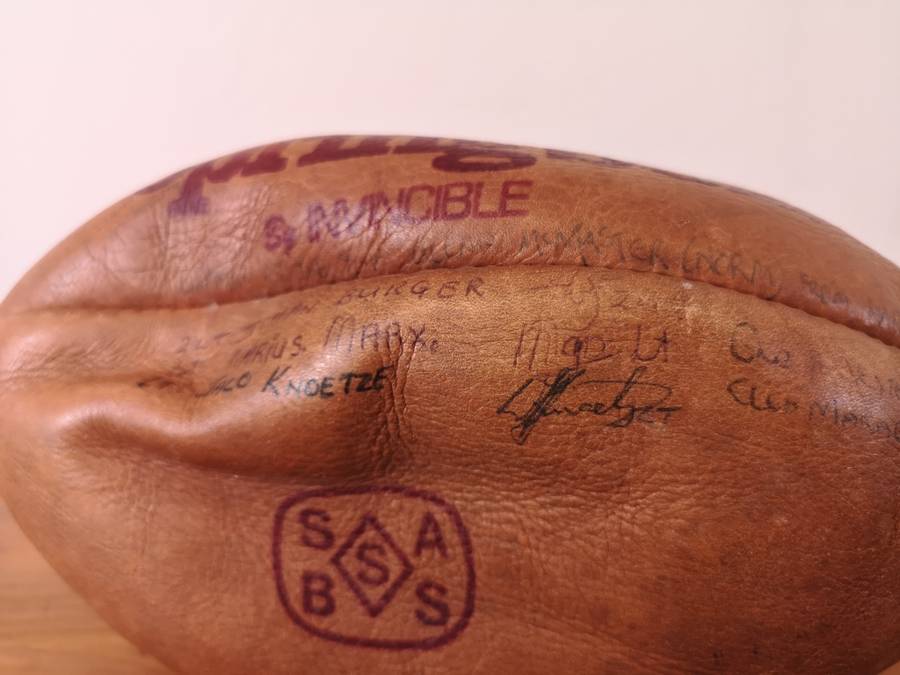 Vintage Super Springbok genuine leather rugby ball