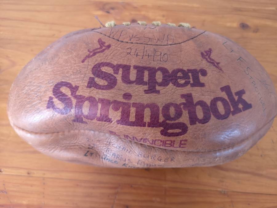 Vintage Super Springbok genuine leather rugby ball