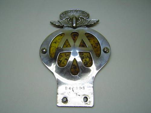 AA car badge older type with removable backplate