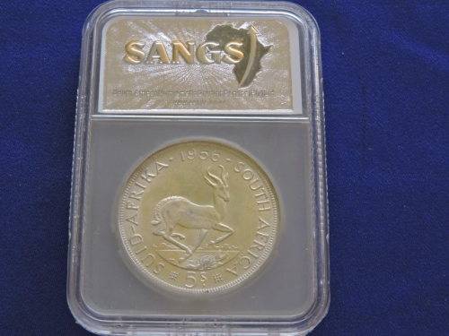 1956 South Africa 5 Shillings Silver Crown Coin MS 64