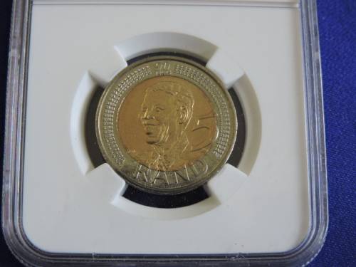 2008 South Africa Mandela R5 coin Graded MS 66