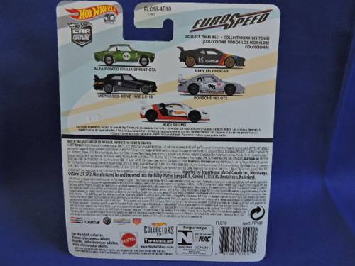 Hot Wheels CAR CULTURE Euro Speed MERCEDES BENZ 190E 2.5-16 full metal with Real Riders........