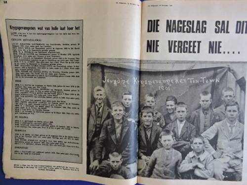 Vintage HUISGENOOT Boere Oorlog Krygsgevangenes Boer War POW and Ox wagon article -True Africana