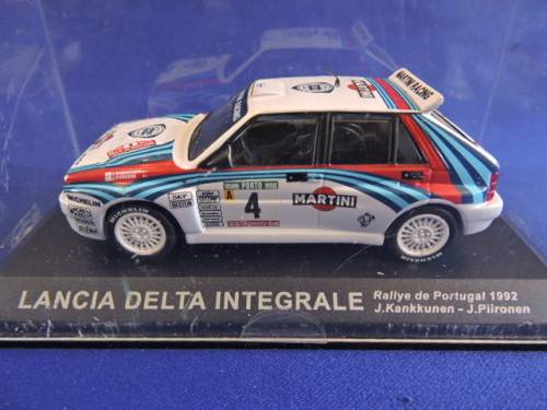Lancia Delta Integrale Kankkunen and Pilronen Portugal racing 1992 rally 1:43..REDUCED