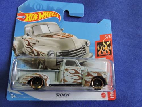 Hot Wheels 52 Chevy Chevrolet Truck (Grey with flames) # BAKKIE BONANZA # BLOW OUT CHEVY SALE # ..