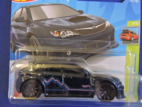 Hot Wheels SUBARU WRX STi ( Black ) Short Card .