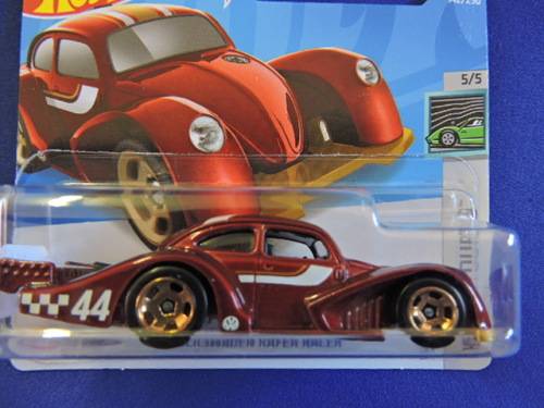 Hot Wheels VW VOLKSWAGEN KAFER RACER ( Wine Red ) Short Card