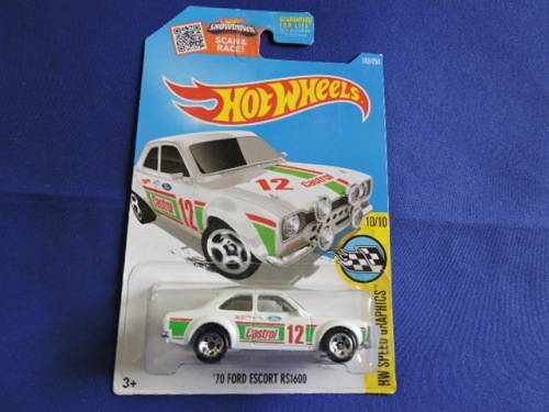 Hot Wheels FORD ESCORT RS1600 ( White Castrol 12 ) Long Card......
