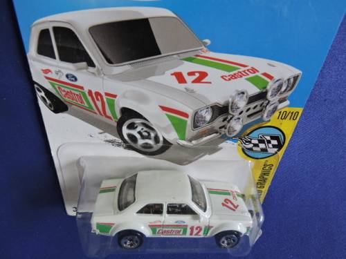 Hot Wheels FORD ESCORT RS1600 ( White Castrol 12 ) Long Card......