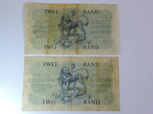 R2 Bank note Rissik x 2 Suid / South Africa