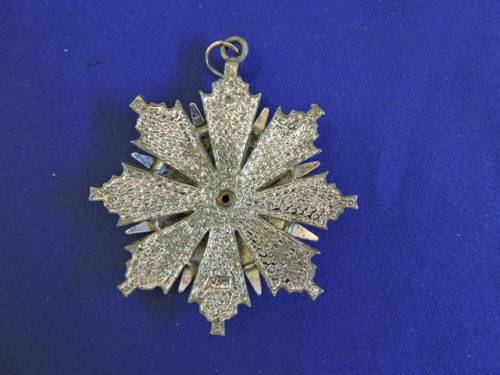 Impressive White metal and Enamel MEDAL possibly Masonic or Royalty ?