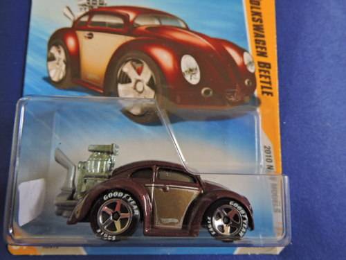 Hot Wheels Volkswagen VW Beetle ( Tooned Hot Rod   GOOD YEAR TYRES  ) Rare model  Long Card
