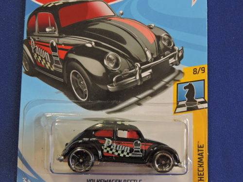 Hot Wheels Volkswagen VW Beetle ( Black Pawn ) Long Card