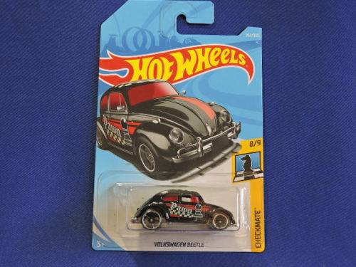 Hot Wheels Volkswagen VW Beetle ( Black Pawn ) Long Card