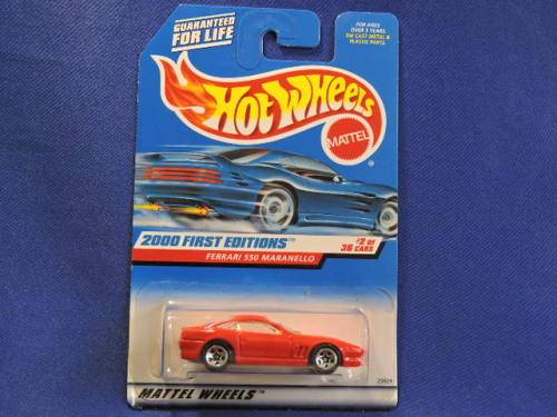 Hot Wheels Ferrari 550 Maranello ( Red )  Long Card