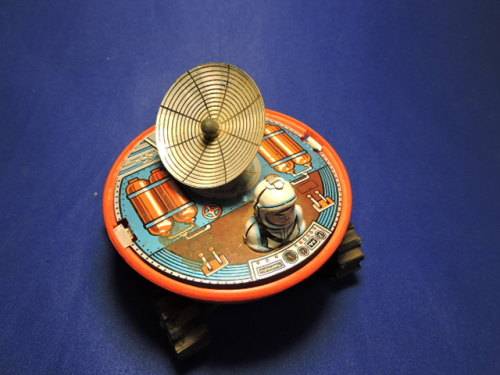 Tin Plate Citroen DS19  by Bandi and Tin wind up Moon Buggy Made in Japan.