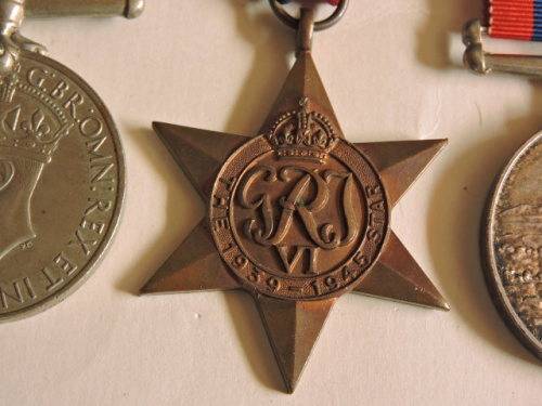 WW2 Medal x3 grouping with certificate issued to J.D Van Rensburg