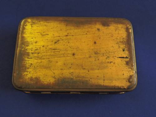 Vintage WW1 Brass Christmas 1914 Chocolate Tin Blik