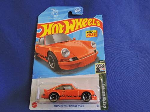 Hot Wheels PORSCHE 911 Carrera RS 2.7 ( Orange ) Long Card