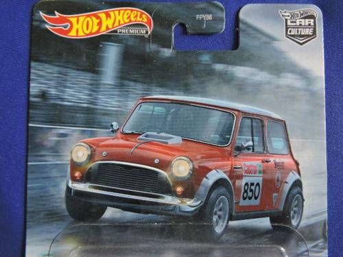 Hot Wheels MORRIS MINI ( Orange #850 ) Premium Car Culture Full metal & Real Riders.