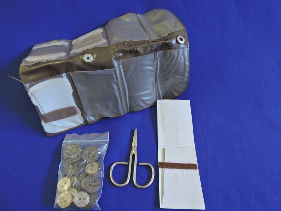 SADF Military Sewing Kit Original 1984 and issue shaving `mirror`