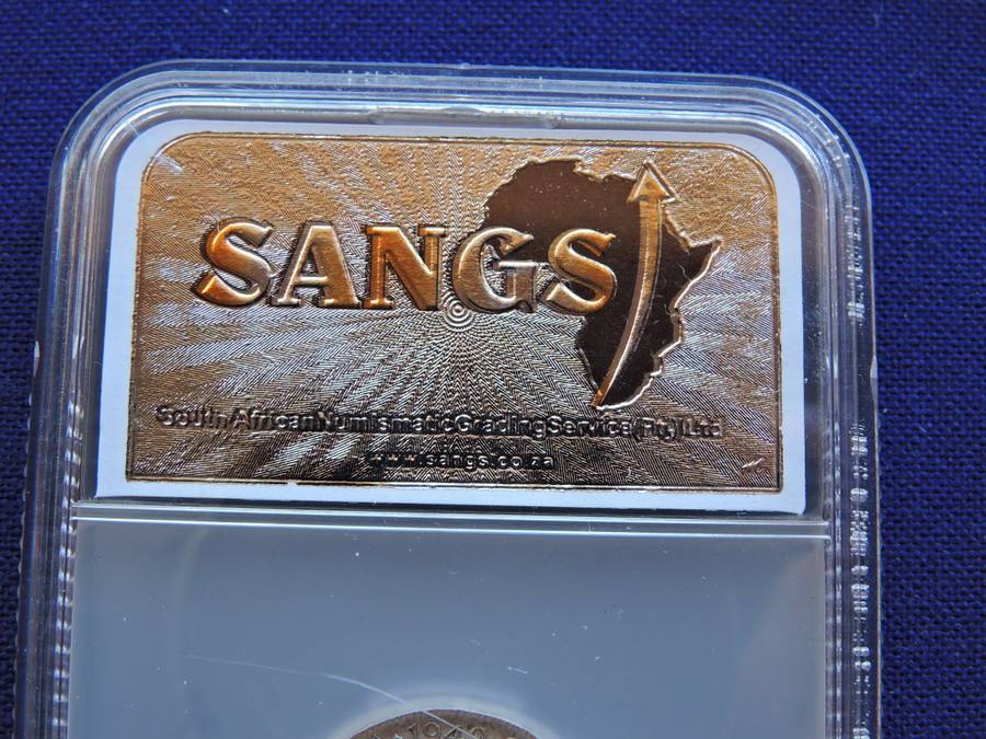 1942 SA Union 1 Shilling Silver Coin Graded AU 53