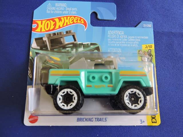Hot Wheels BRICKING TRAILS  ( LEGO CAR  Teal ) collect them all