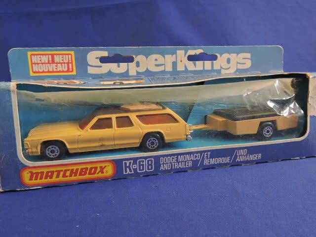 Matchbox K-68 SuperKings Dodge Monaco and Trailer 1/43 like Corgi like Dinky Toys