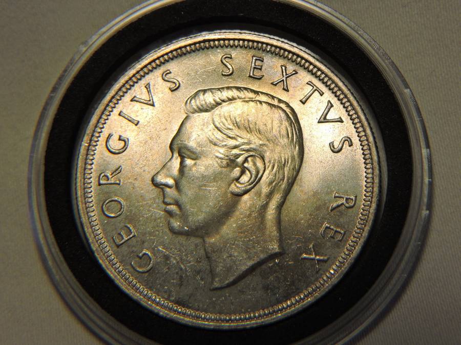 1950 SA Union 5 Shilling Crown Silver coin  # AMAZING CONDITION #
