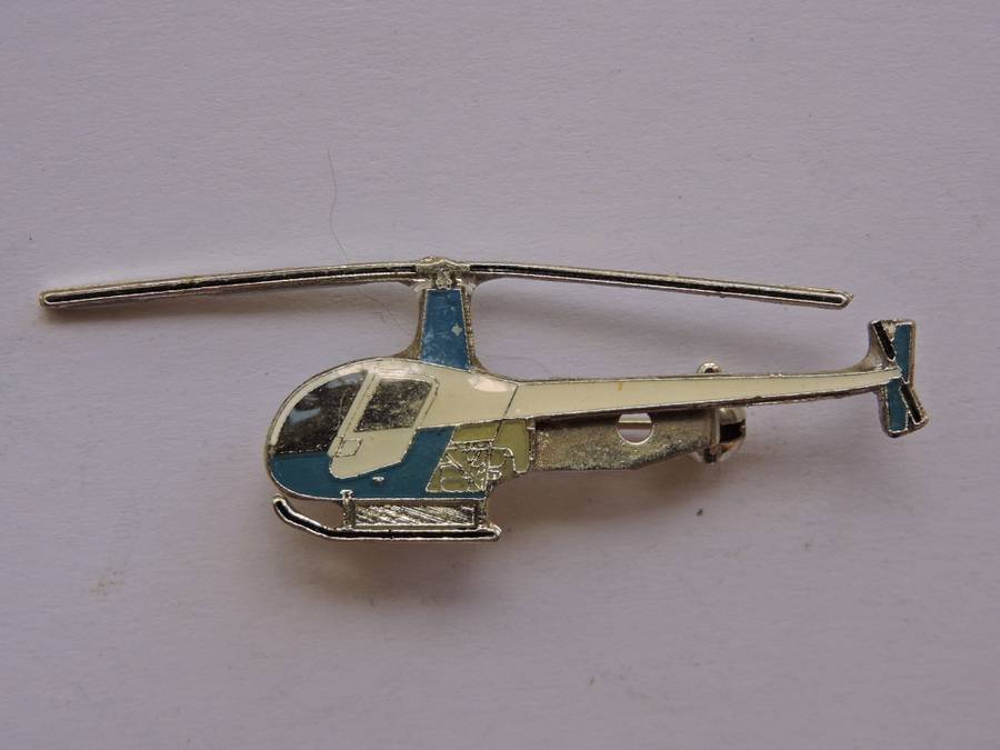 Helicopter pin brooch